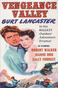 Poster for Vengeance Valley (1951).