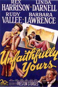 Poster for Unfaithfully Yours (1948).