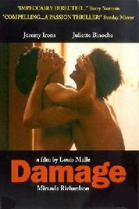 Poster for Damage (1992).