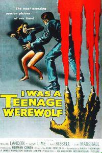 Poster for I Was a Teenage Werewolf (1957).