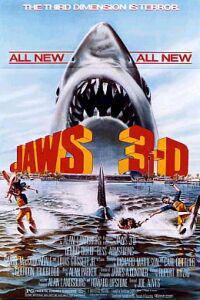 Poster for Jaws 3-D (1983).