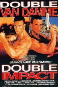 Poster for Double Impact (1991).