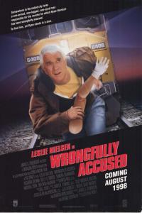 Poster for Wrongfully Accused (1998).