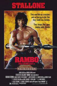 Cartaz para Rambo: First Blood Part II (1985).