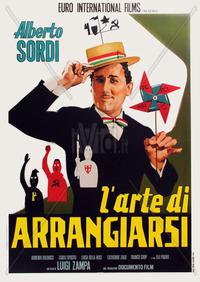 Poster for L'arte di arrangiarsi (1955).