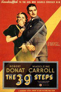Plakát k filmu The 39 Steps (1935).