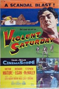 Poster for Violent Saturday (1955).