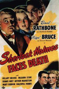 Plakát k filmu Sherlock Holmes Faces Death (1943).