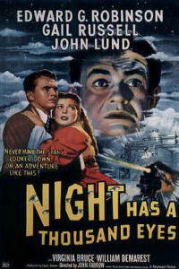 Poster for Night Has a Thousand Eyes (1948).