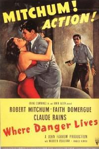 Poster for Where Danger Lives (1950).