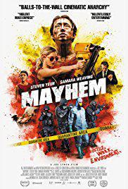 Cartaz para Mayhem (2017).