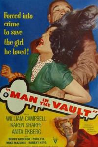 Poster for Man in the Vault (1956).