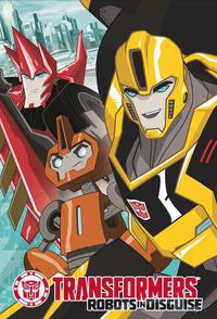 Plakát k filmu Transformers: Robots in Disguise (2015).