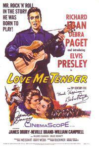 Poster for Love Me Tender (1956).