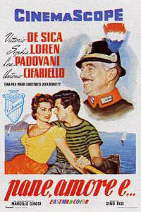 Poster for Pane, amore e fantasia (1953).