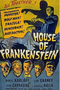 Обложка за House of Frankenstein (1944).