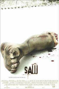 Plakát k filmu Saw (2004).