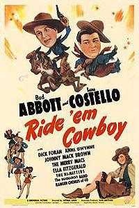 Plakat filma Ride 'Em Cowboy (1942).
