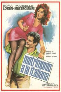Poster for Matrimonio all'italiana (1964).