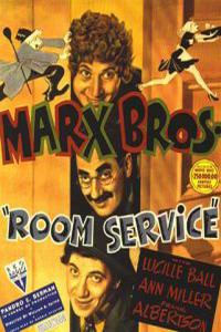 Plakat filma Room Service (1938).