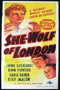 Plakát k filmu She-Wolf of London (1946).
