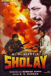 Poster for Sholay (1975).