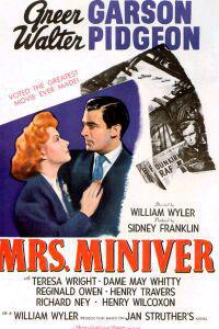 Plakát k filmu Mrs. Miniver (1942).