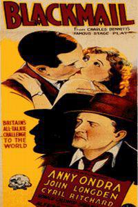 Poster for Blackmail (1929).