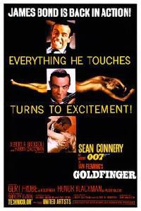 Plakát k filmu Goldfinger (1964).