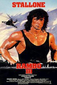 Cartaz para Rambo III (1988).