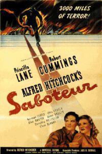 Plakat filma Saboteur (1942).