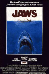 Poster for Jaws (1975).