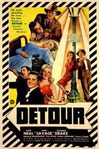 Poster for Detour (1945).