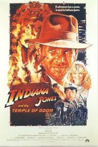 Plakát k filmu Indiana Jones and the Temple of Doom (1984).