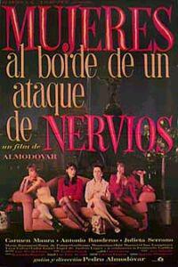 Plakat filma Mujeres al borde de un ataque de nervios (1988).