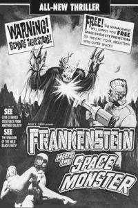 Обложка за Frankenstein Meets the Spacemonster (1965).