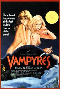 Poster for Vampyres (1974).