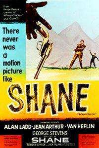 Plakát k filmu Shane (1953).