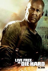 Plakát k filmu Live Free or Die Hard (2007).