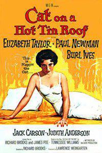 Cartaz para Cat on a Hot Tin Roof (1958).